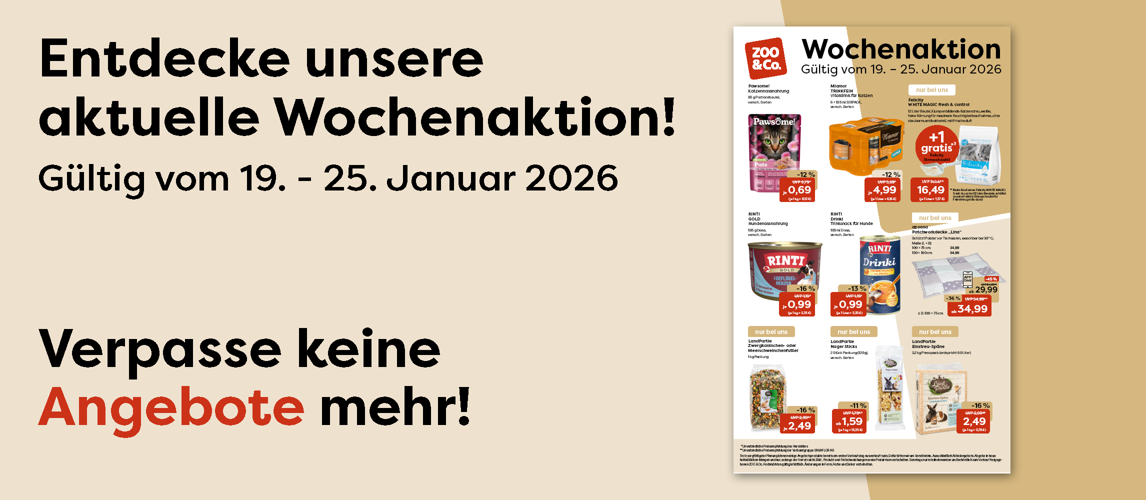 Entdecke unsere aktuelle Wochenaktion vom 19. - 25. Januar 2026!