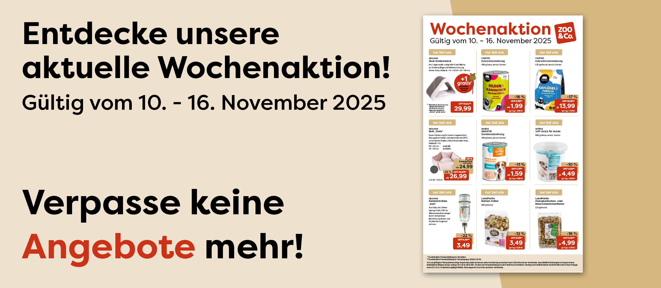 Entdecke unsere aktuelle Wochenaktion vom 10. -16.11.2025!